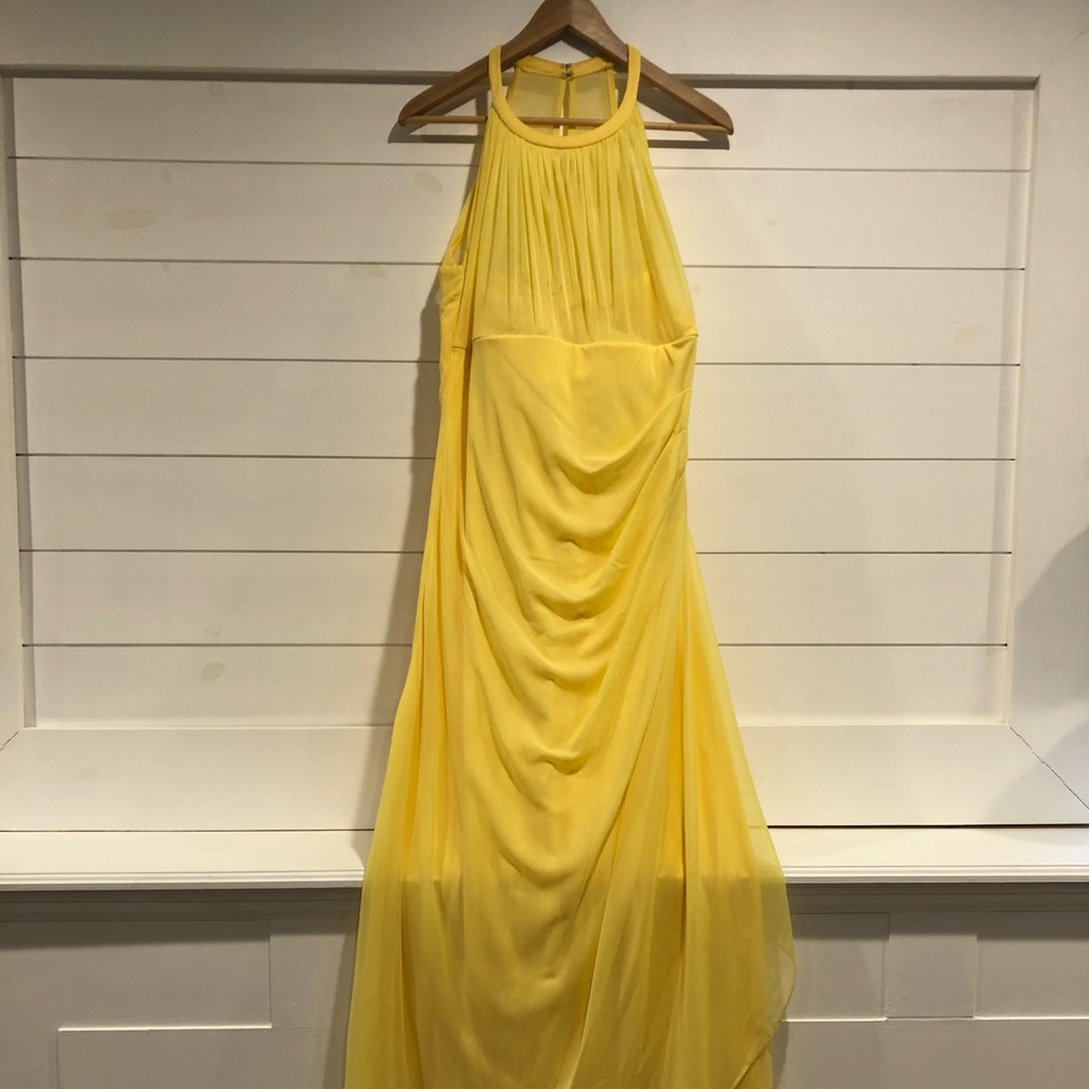 David’s Bridal Yellow Bridesmaids Dress